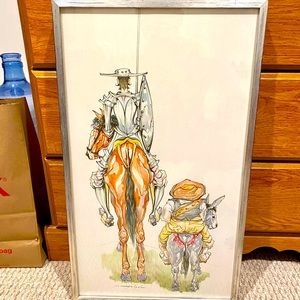 Don Quixote & Sancho fine art framed print